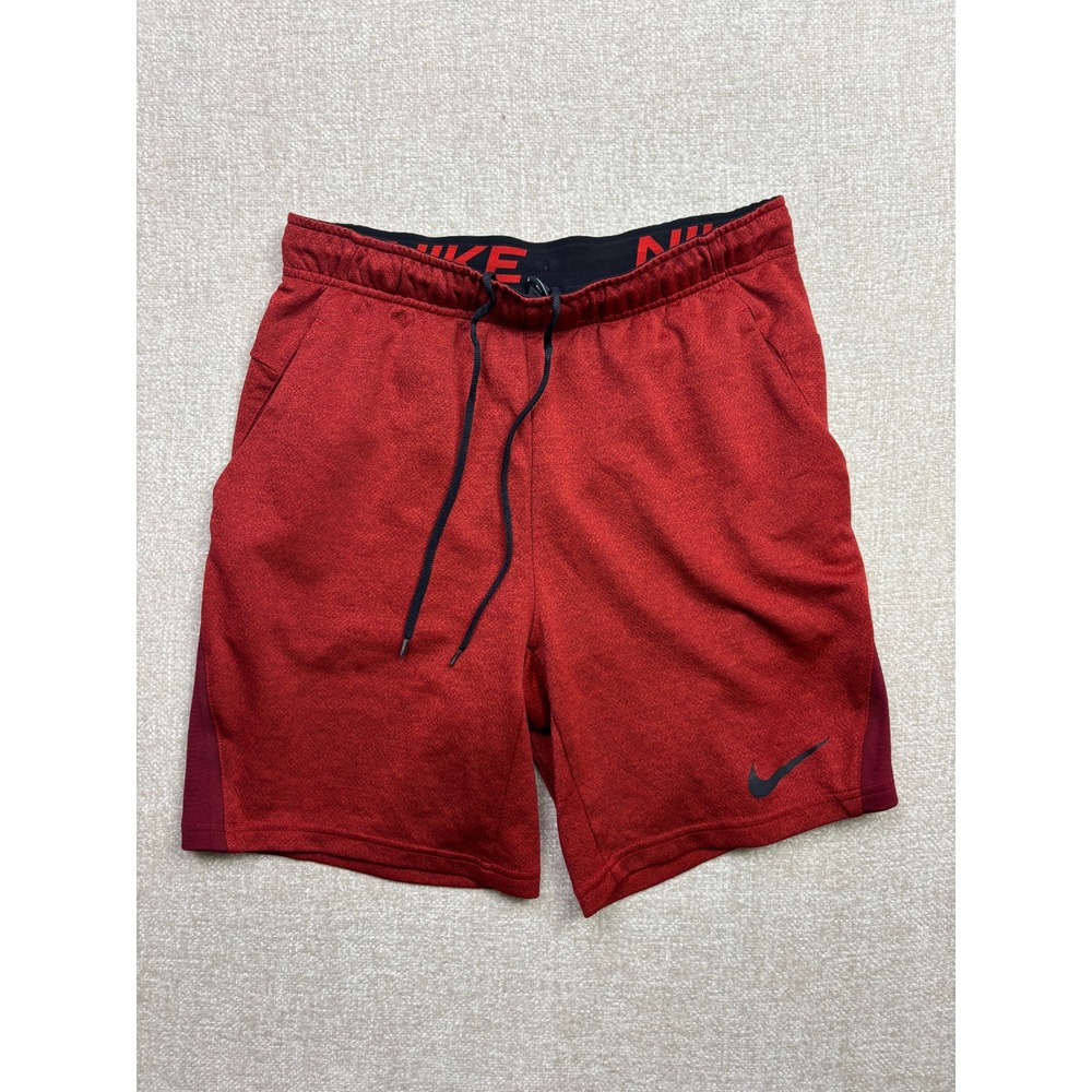 Nike Dri-FIT Mens Training Shorts Red Heathered Athletic Gym Gym Small